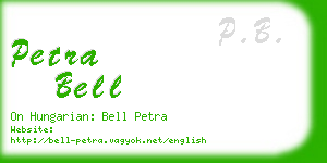 petra bell business card